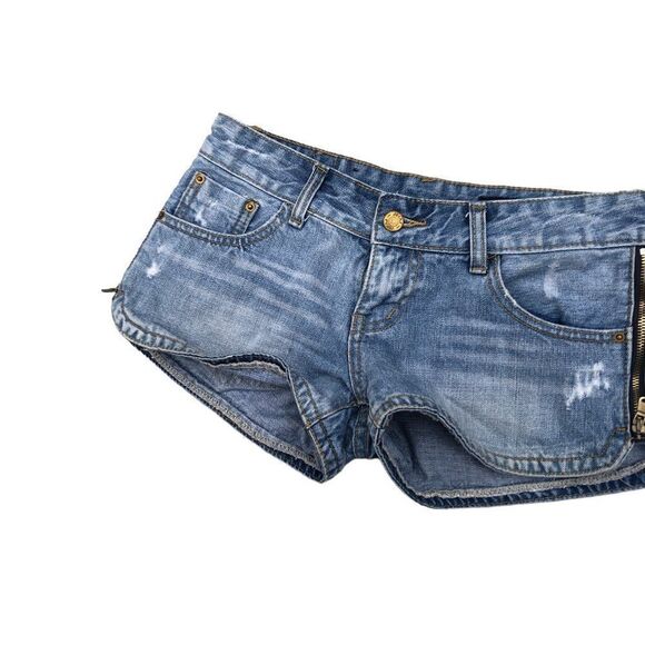 RARE Michun Jean Shorts Size 27 - Picture 4 of 6